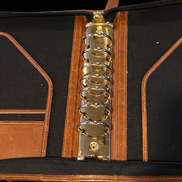 Vintage Daytimer Leather and Canvas with carry handle - Picture 8 of 10